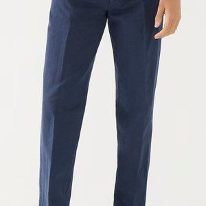 J Crew Garment-dyed cotton-linen blend chino suit pant 38 X 32 in color Petrol